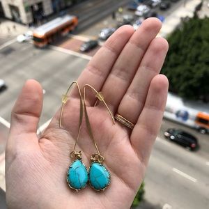 Aqua Drop Earrings